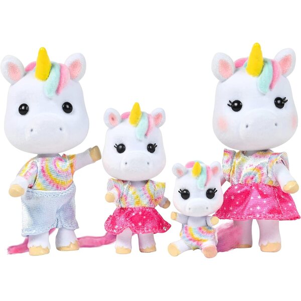Sunny Days Entertainment Daydreamers Family Unicorn - 4 miniaturowe lalki do kreatywnej zabawy
