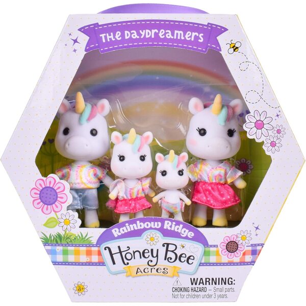 Sunny Days Entertainment Daydreamers Family Einhorn – 4 Miniaturpuppen für kreatives Spielen