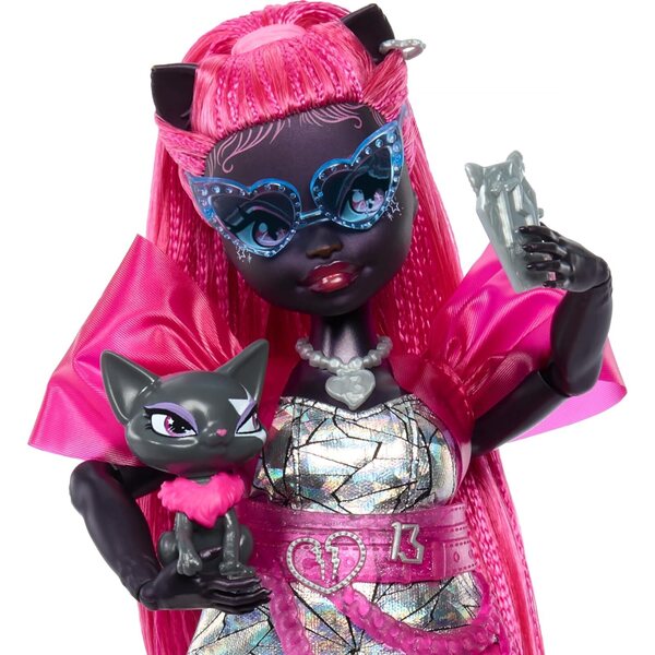 Monster High Catty Noir Puppe mit Amulettkatze und Musikzubehör