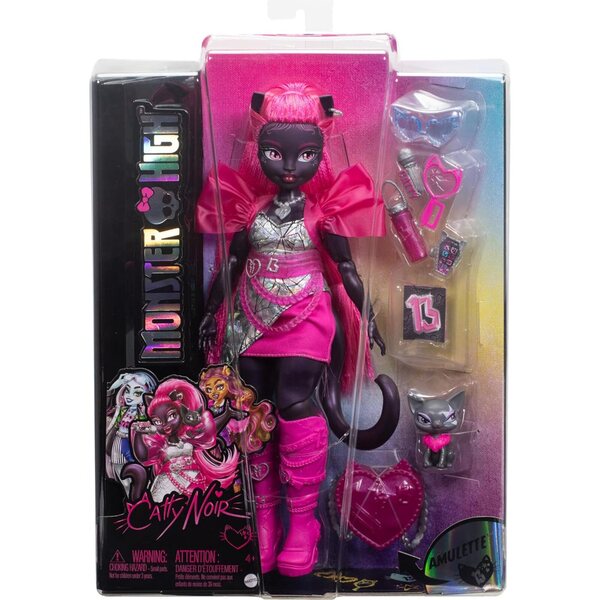 Monster High Catty Noir Puppe mit Amulettkatze und Musikzubehör