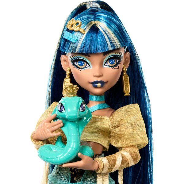 Monster High Cleo De Nile Puppe mit Cobra Hissette und Zubehörgeschenken