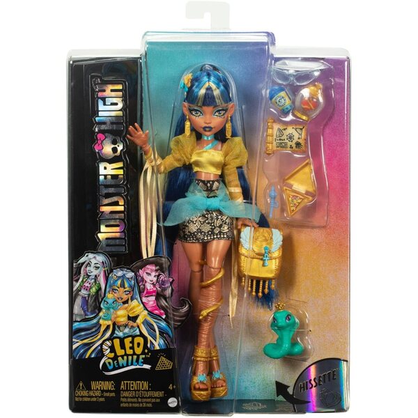 Monster High Cleo De Nile Puppe mit Cobra Hissette und Zubehörgeschenken