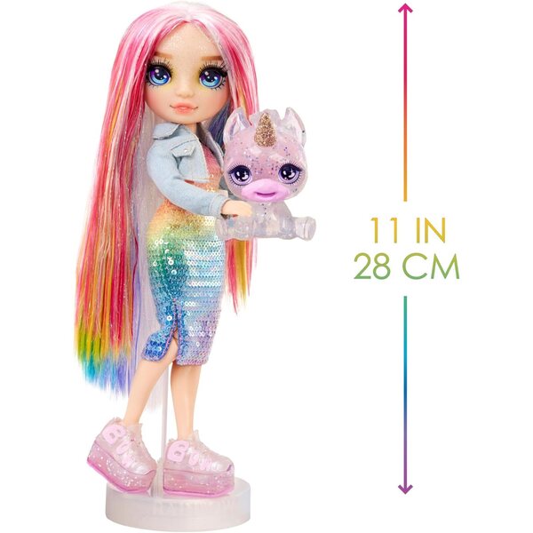 Rainbow High Amaya mit Schleimset, magischem Tier und anpassbarem Zubehör, 27,9 cm
