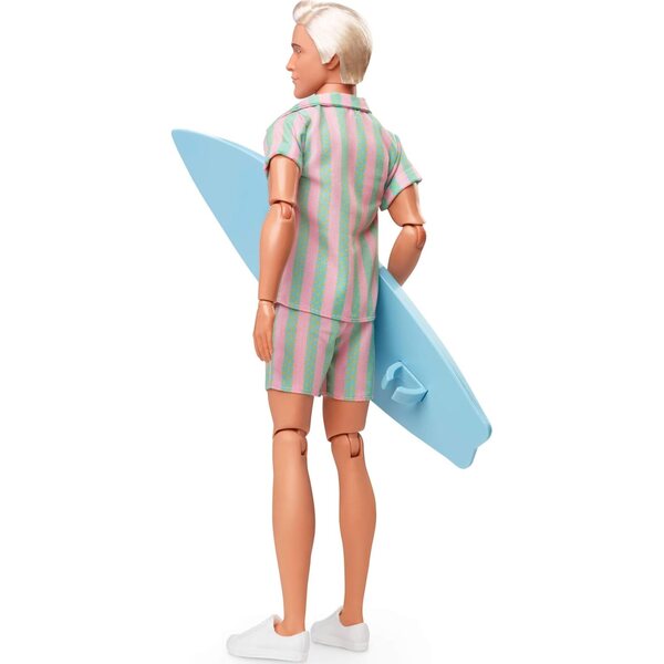 Bábika Barbie The Movie Ken s pastelovou plážovou súpravou a surfom