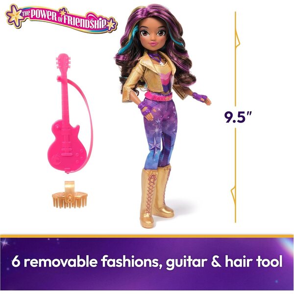 Einhorn-Akademie Sofia mit Gitarre und Modeaccessoires, 24 cm große Puppe für Mädchen ab 4 Jahren