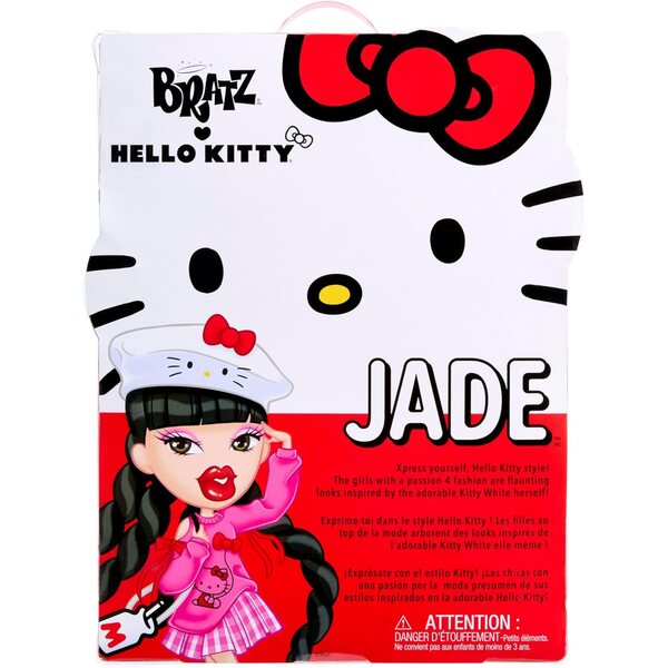 Poupée mannequin Bratz x Hello Kitty Jade avec accessoires originaux et style unique