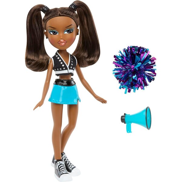 Bratz Play Sportz Sasha, poupée pom-pom girl avec accessoires de sport et tenue tendance