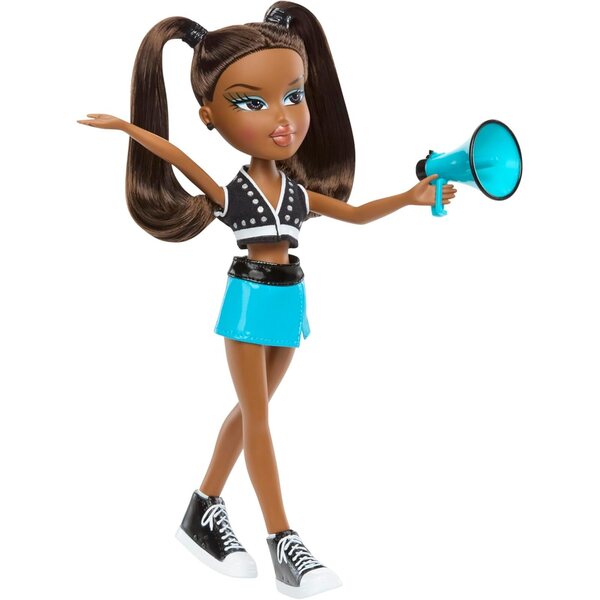 Bratz Play Sportz Sasha, poupée pom-pom girl avec accessoires de sport et tenue tendance