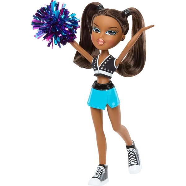 Bratz Play Sportz Sasha, poupée pom-pom girl avec accessoires de sport et tenue tendance