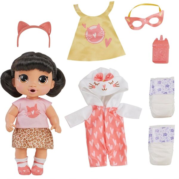 Baby Alive Super BFF Katie Kat Doll 28 cm with Superhero Clothes and Accessories