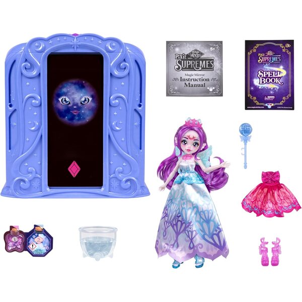 Magic Mixies Pixie Supreme Skylar avec miroir magique et 2 tenues exclusives