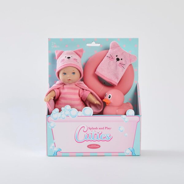 Poupée Madame Alexander Splash and Play Cuties 20 cm avec accessoires de salle de bain