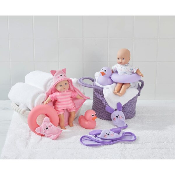 Poupée Madame Alexander Splash and Play Cuties 20 cm avec accessoires de salle de bain