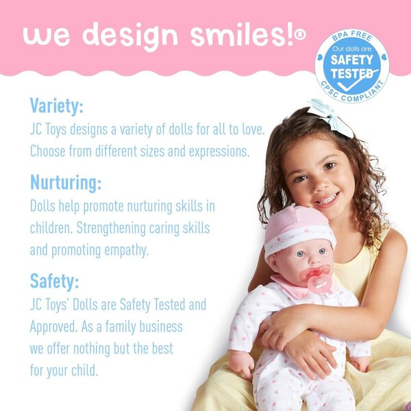 Περιλαμβάνεται σετ δώρου La Baby JC Toys Doll 50 cm μαλακό σώμα που πλένεται