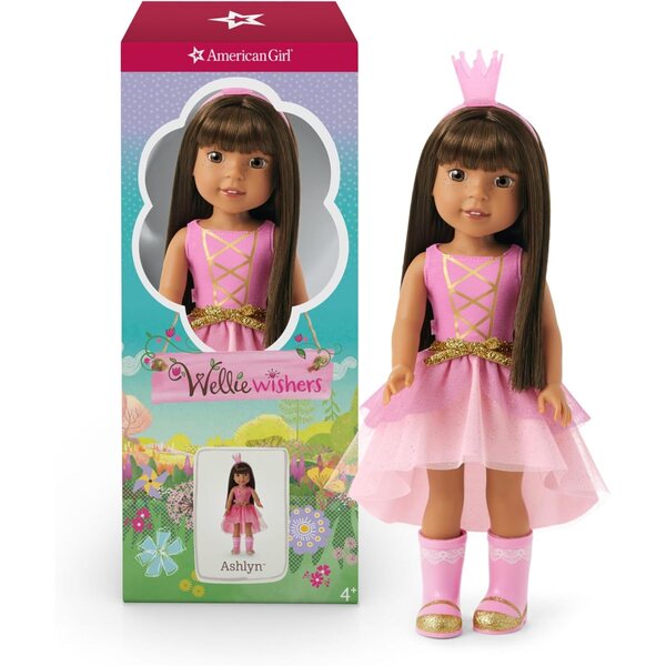 Кукла American Girl WellieWishers Ashlyn 37 см с облекло на принцеса