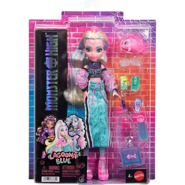 Monster High Lagoona Blue Puppe mit Sportoutfit und 7 exklusiven Accessoires
