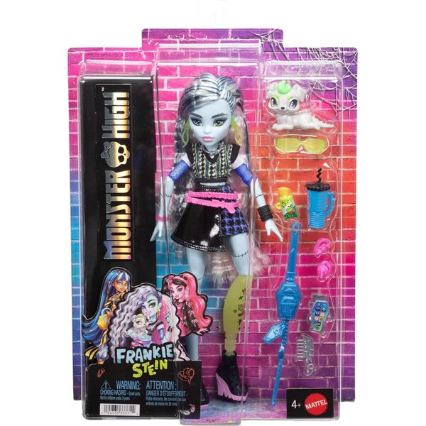 Monster High Frankie Stein mit Watzie und 7 Zubehörteilen, elektrische und gruselige Puppe