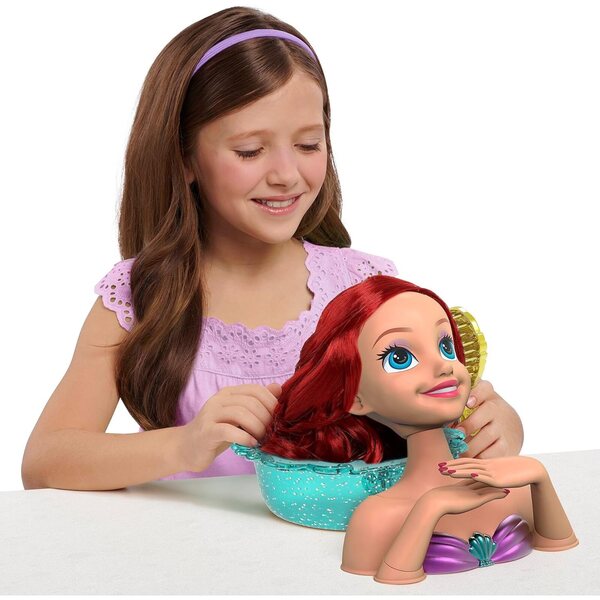 Disney Princess Shimmer Spa Ariel Hairstyle Head 20 kosov, Igre za otroke 3+