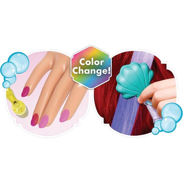 Disney Princess Shimmer Spa Ariel Hairstyle Head 20 kosov, Igre za otroke 3+