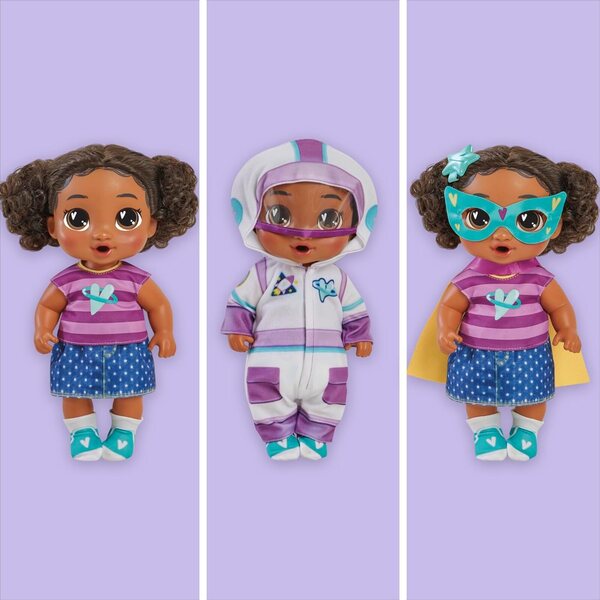 Baby Alive Super BFF Tilly Tinker Doll 28 cm mat Superheld Kleeder an Accessoiren