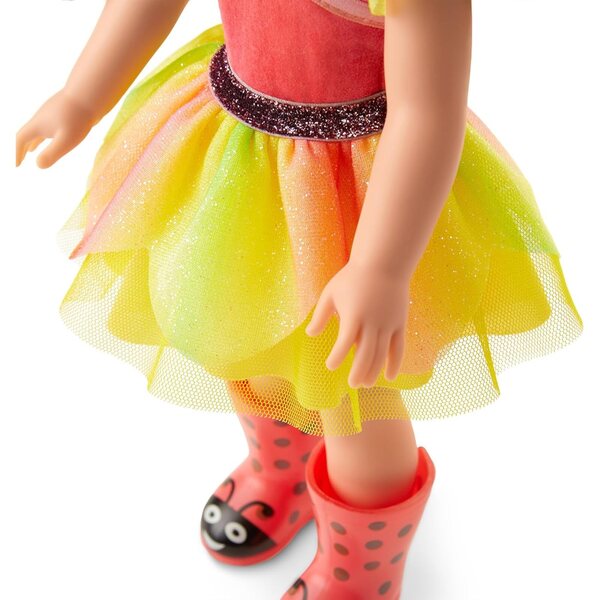 Willa WellieWishers 37 cm große Puppe mit Naturfeenkleid und roten Stiefeln
