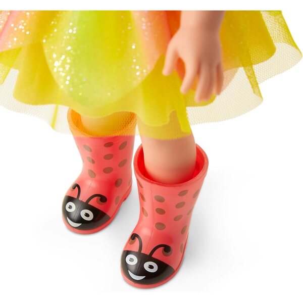 Willa WellieWishers 37 cm große Puppe mit Naturfeenkleid und roten Stiefeln