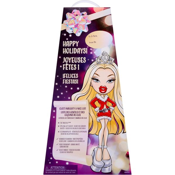 Bratz Very Merry Cloe Puppe mit Weihnachtskleid und glänzenden Accessoires