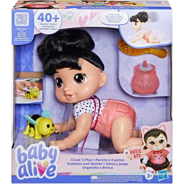 Baby Alive Katie Kat κούκλα που σέρνεται και παίζει 40 διασκεδαστικοί ήχοι 27 εκ.