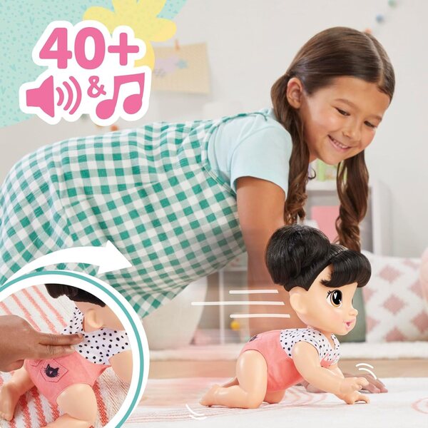 Baby Alive Katie Kat poupée qui rampe et joue 40 sons amusants 27 cm