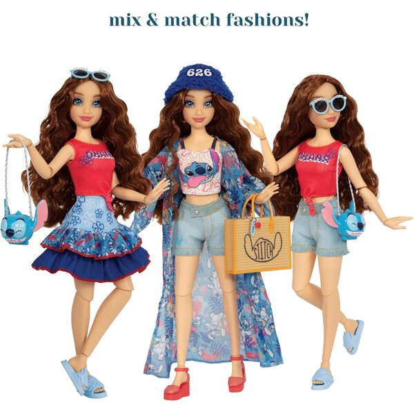 Disney Ily 4EVER Stitch Puppe 29 cm mit zwei Outfits und Mickey-Glitzerring