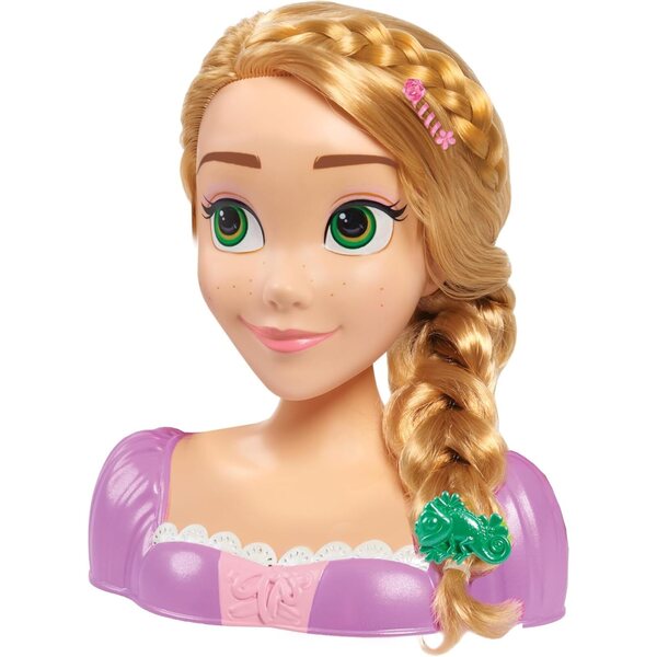 Cabezal de peinado de la princesa Disney Rapunzel con 14 accesorios para juegos creativos a partir de 3 años