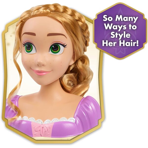 Disney Princess Rapunzel Styling Head mit 14 Zubehörteilen für kreatives Spielen ab 3 Jahren