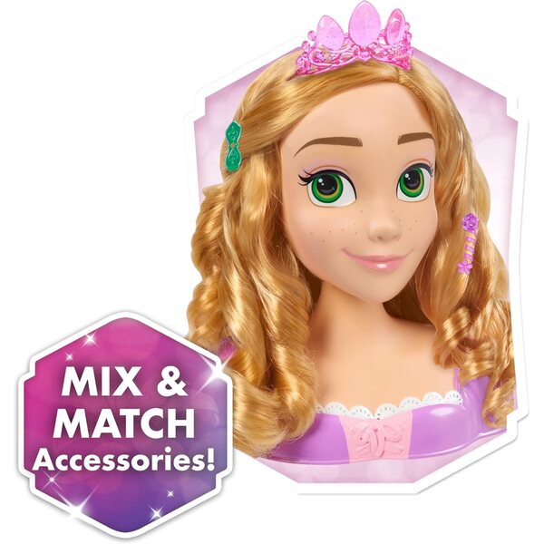 Disney Princess Rapunzel Styling Head mit 14 Zubehörteilen für kreatives Spielen ab 3 Jahren