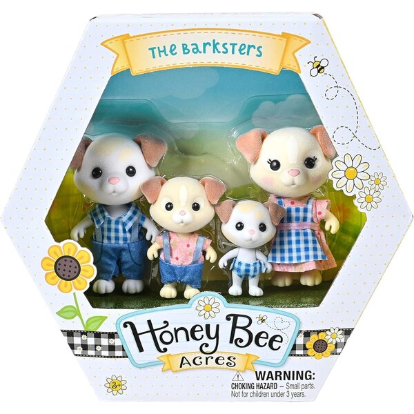 Honey Bee Acres The Barksters Set Family Dog Miniatures 4 karakters