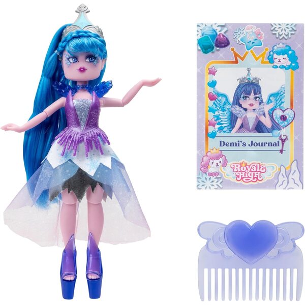 Royale High 9” Fashion Doll - Demi The Ice Fairy, Wave 2, Series 2 - Fairy Journal, Comb, and Virtual Item Code Included - Amazon Exclusive - Ages 5+