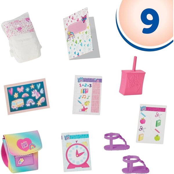 Baby Alive Time for School 12 ιντσών Baby Doll με σχολικά αξεσουάρ για παιδιά 3+