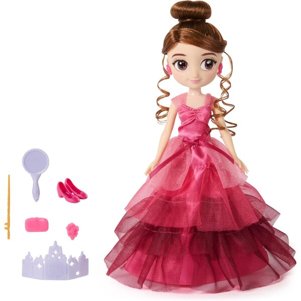 Puppe Hermine Granger 20 cm mit Weihnachtsballkleid und 9 Harry Potter-Accessoires
