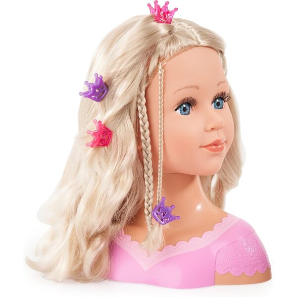 Charlene Super Model Blonde Frisuren Kopf mit Make-up und Accessoires