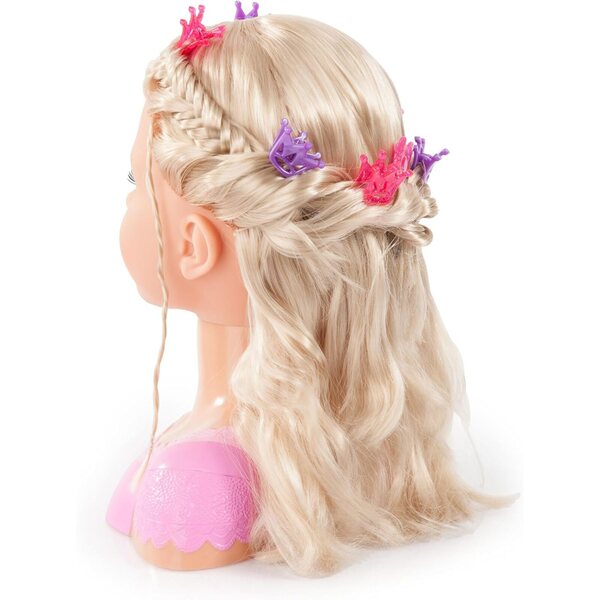 Charlene Super Model Blonde Frisuren Kopf mit Make-up und Accessoires