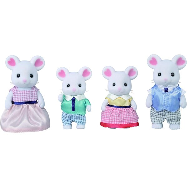 Οικογενειακό σετ ποντικιών Calico Critters Marshmallow με 4 απαλές και διαδραστικές μινιατούρες