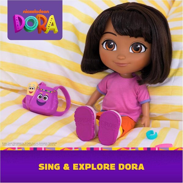 Poupée interactive Dora de 30 cm avec musique, phrases bilingues et accessoires inclus