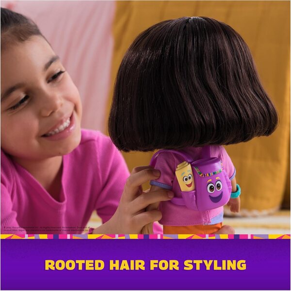 Poupée interactive Dora de 30 cm avec musique, phrases bilingues et accessoires inclus