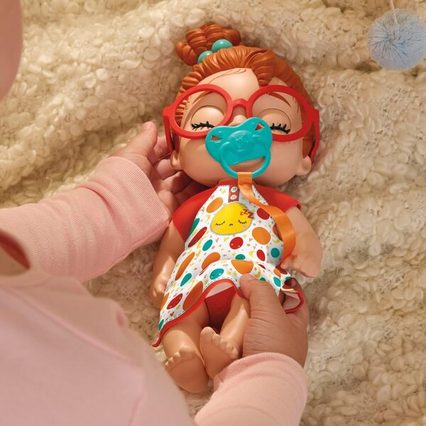 Baby Alive Dottie Doodle Puppe 28 cm mit Schlafzubehör und Rollenspiel