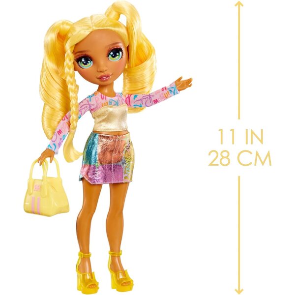 Rainbow High My Fashion Style Sunny, Yellow 11" Fashion Doll with Statement Outfit, Stylish Handbag, Great Toy Gift for Girls Kids Ages 4-12 Years