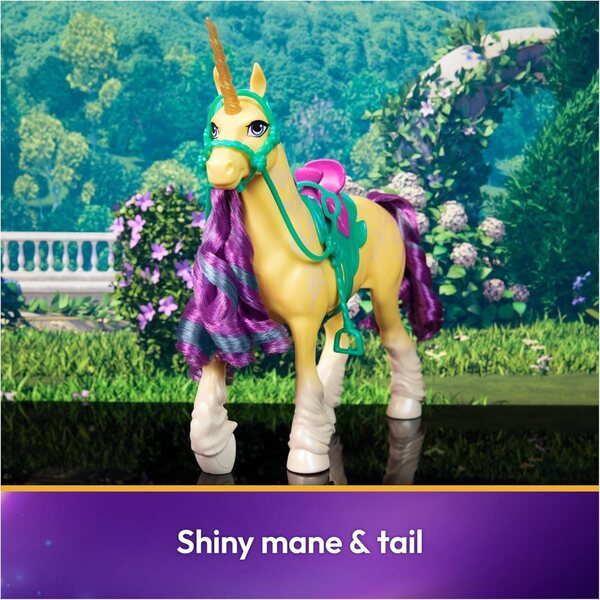 Unicorn Academy, Leaf with 2 Riding Accessories, 11”, Compatible with Ava, Dolls & Unicorn Toys for Girls Ages 4 and up