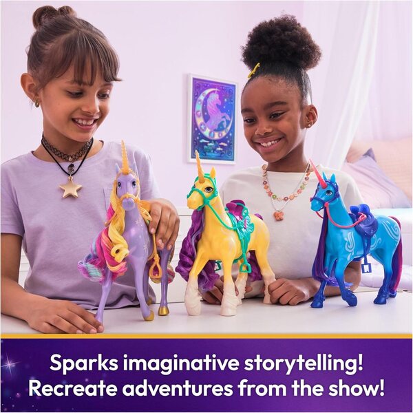 Unicorn Academy, Leaf with 2 Riding Accessories, 11”, Compatible with Ava, Dolls & Unicorn Toys for Girls Ages 4 and up