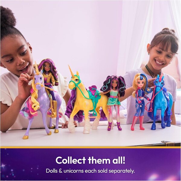 Unicorn Academy, Leaf with 2 Riding Accessories, 11”, Compatible with Ava, Dolls & Unicorn Toys for Girls Ages 4 and up