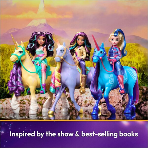Unicorn Academy, Leaf with 2 Riding Accessories, 11”, Compatible with Ava, Dolls & Unicorn Toys for Girls Ages 4 and up