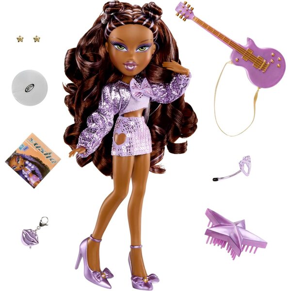 Bratz Pop Starz Sasha modedocka med samlartillbehör och berlock