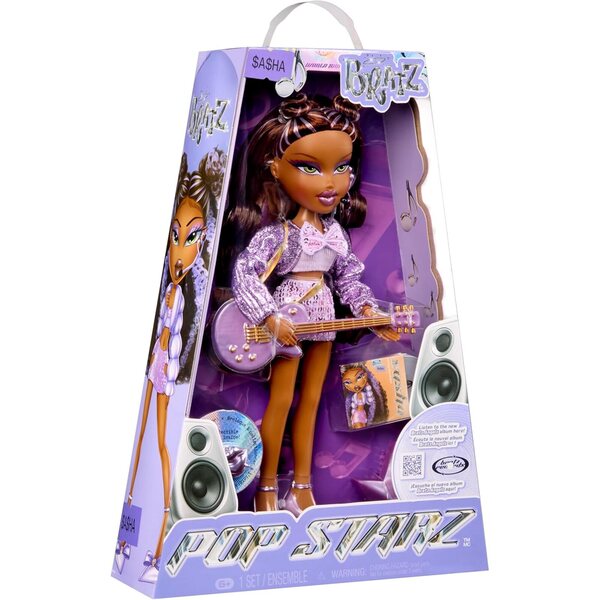 Bratz Pop Starz Sasha modedocka med samlartillbehör och berlock